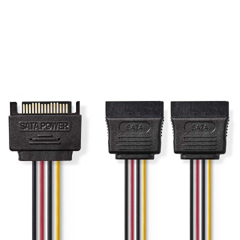 Laidas Sata-2xSata 15pin (K-L) 0,15m 